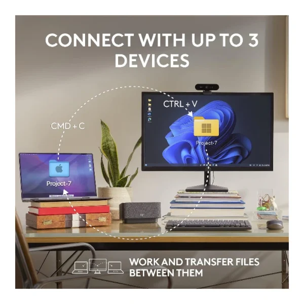 Logitech MX Anywhere 3S — Mouse compacto inalámbrico, Bluetooth, multidispositivo  - Gris pálido - Imagen 4