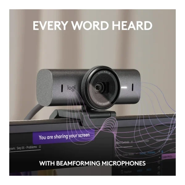 Logitech MX Brio Ultra HD 4K Cámara web 8.5 MP, USB-C - Grafito - Imagen 2