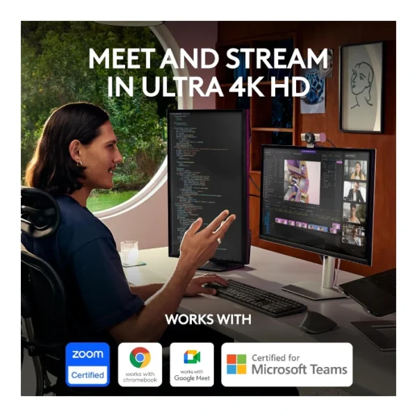 Logitech MX Brio Ultra HD 4K Cámara web 8.5 MP, USB-C - Grafito - Imagen 3