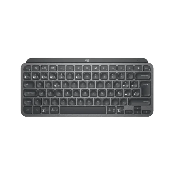 Logitech MX Keys Mini — Teclado inalámbrico iluminado minimalista, Bluetooth, Español - Grafito
