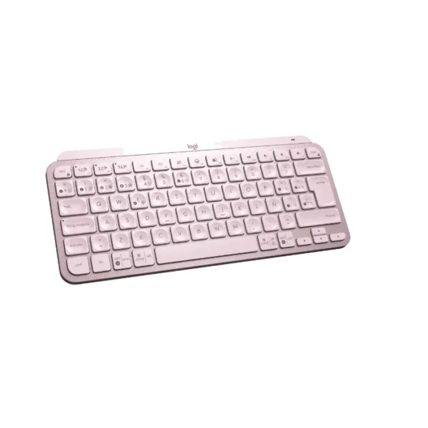 Logitech MX Keys Mini — Teclado inalámbrico iluminado minimalista, Bluetooth, Español - Rosa - Imagen 3