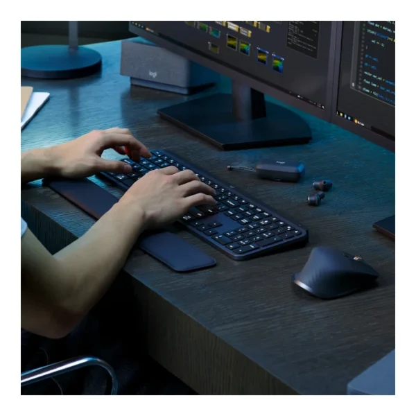 Logitech MX Keys S — Teclado inalámbrico iluminado, Bluetooth, Español - Grafito - Imagen 2