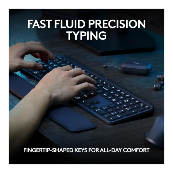 Logitech MX Keys S — Teclado inalámbrico iluminado, Bluetooth, Español, Multidispositivo - Grafito - Imagen 6