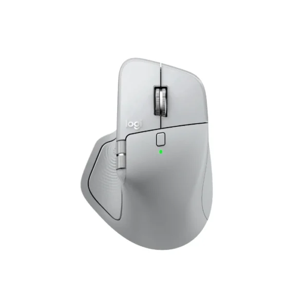 Logitech MX Master 4 — Mouse inalámbrico de alto rendimiento con respuesta táctil, Bluetooth, versión Standard - Gris Pálido