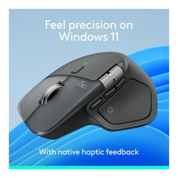 Logitech MX Master 4 — Mouse inalámbrico ergonómico con respuesta táctil, Bluetooth, Standard - Grafito - Imagen 2