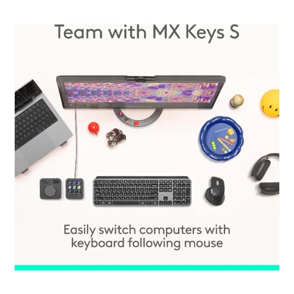 Logitech MX Master 4 — Mouse inalámbrico ergonómico con respuesta táctil, Bluetooth, Standard - Grafito - Imagen 8