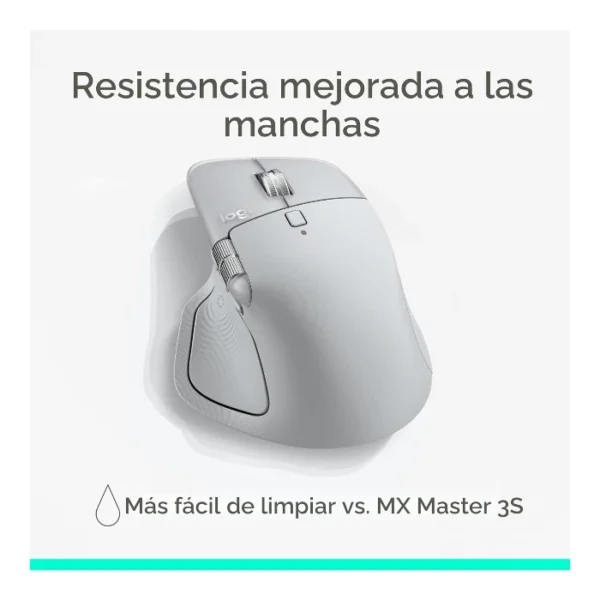 Logitech MX Master 4 — Mouse inalámbrico de alto rendimiento con respuesta táctil, Bluetooth, versión Standard - Gris Pálido - Imagen 8
