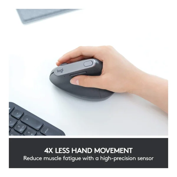 Logitech MX Vertical — Mouse inalámbrico, Bluetooth, multidispositivo, ergonómico - Negro - Imagen 6