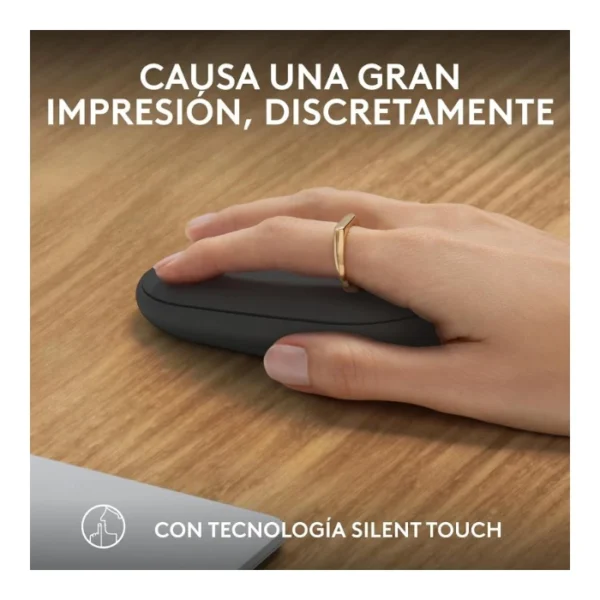 Logitech Pebble Mouse 2 M350s — Mouse inalámbrico | Bluetooth | Delgado Compacto | Negro - Imagen 5
