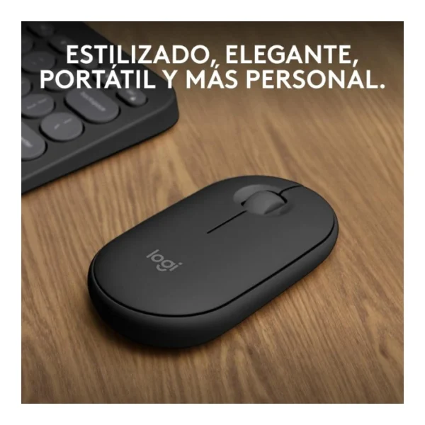 Logitech Pebble Mouse 2 M350s — Mouse inalámbrico | Bluetooth | Delgado Compacto | Negro - Imagen 2