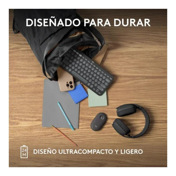 Logitech Pebble Mouse 2 M350s — Mouse inalámbrico | Bluetooth | Delgado Compacto | Negro - Imagen 6