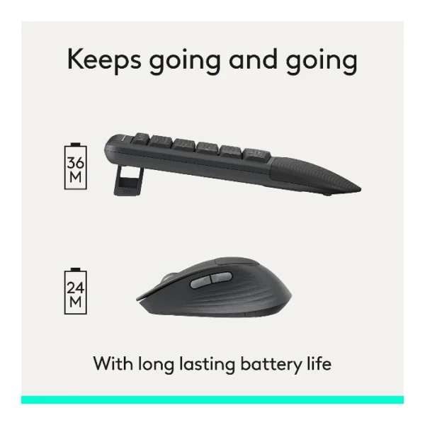 Logitech Signature Comfort Plus Combo MK880 — Teclado y ratón Bluetooth, Español, Negro - Imagen 8