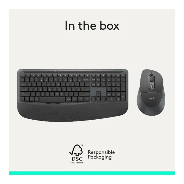 Logitech Signature Comfort Plus Combo MK880 — Teclado y ratón Bluetooth, Español, Negro - Imagen 9