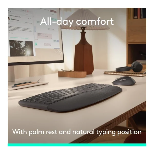 Logitech Signature Comfort Plus Combo MK880 — Teclado y ratón Bluetooth, Español, Negro - Imagen 2