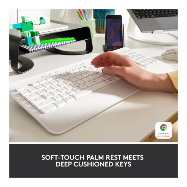 Logitech Signature K650 — Teclado inalámbrico, Bluetooth, Español - Blanco - Imagen 2