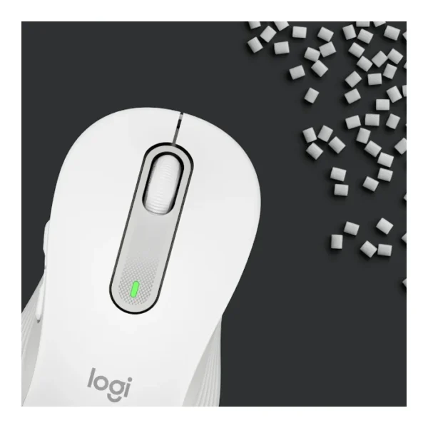 Logitech Signature M650 L — Mouse inalámbrico, Bluetooth, tamaño grande - Blanco - Imagen 4