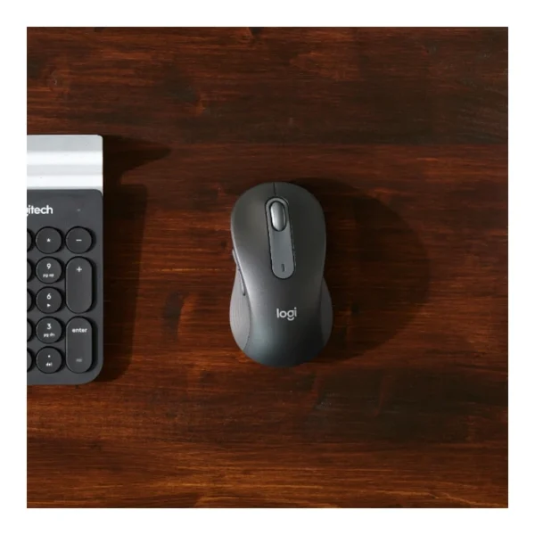 Logitech Signature M650 L — Mouse inalámbrico, Bluetooth, tamaño grande - Grafito - Imagen 2