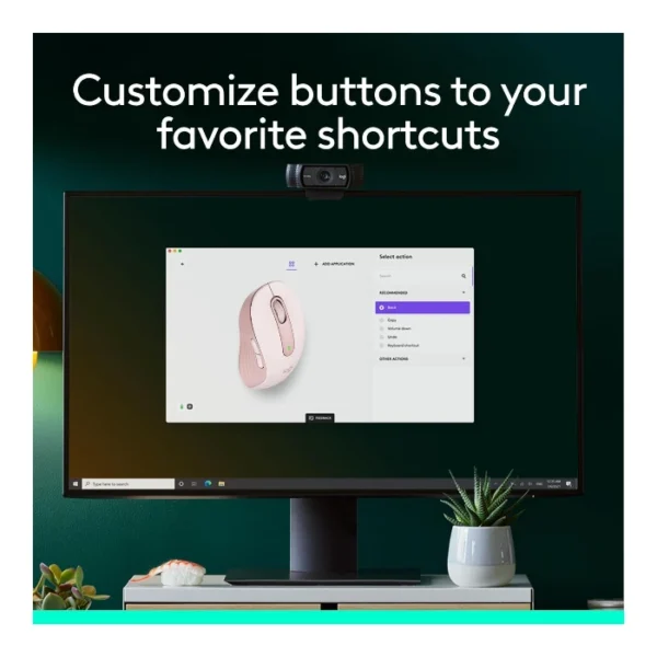 Logitech Signature M650 — Mouse Inalámbrico | Bluetooth | Diestro | Para manos pequeñas | Rosa - Imagen 8
