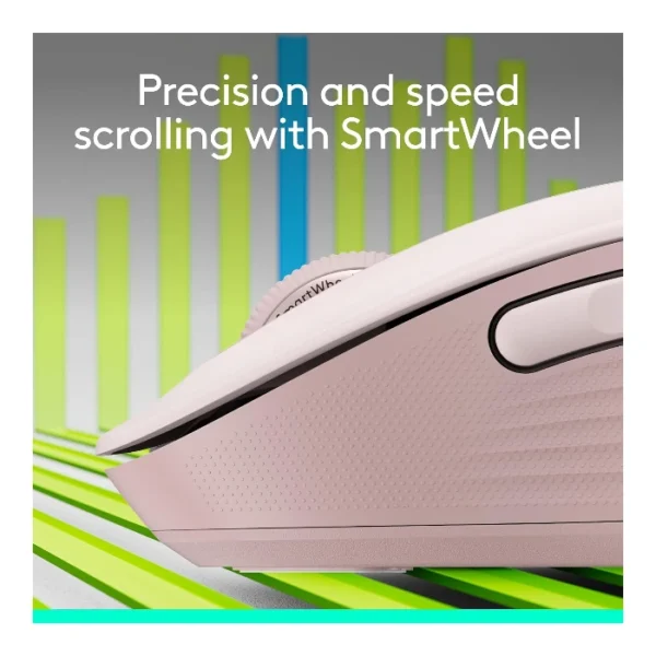 Logitech Signature M650 — Mouse Inalámbrico | Bluetooth | Diestro | Para manos pequeñas | Rosa - Imagen 3