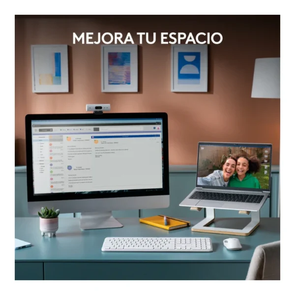 Logitech Signature Slim K950 — Teclado inalámbrico, Bluetooth, español, multidispositivo - Blanco - Imagen 2