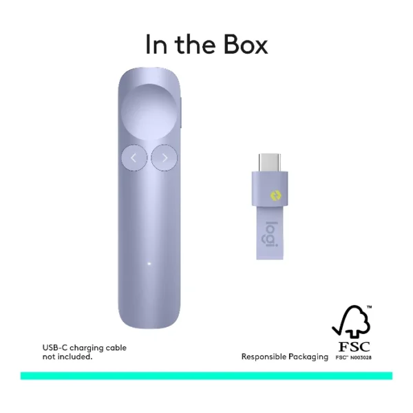 Logitech Spotlight 2 Advanced Presentation Remote (Light Lilac) - Imagen 9