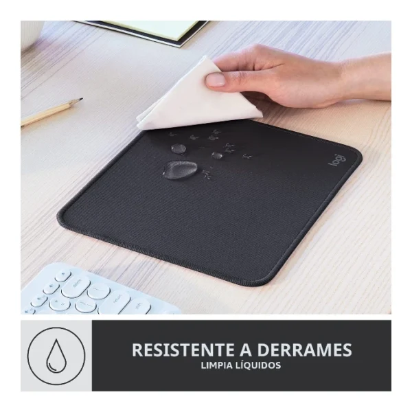Logitech Studio Series Graphite — Mouse Pad 20 x 23cm | Negro - Imagen 2