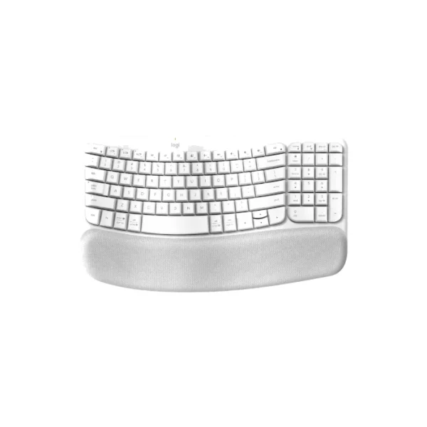 Logitech Wave Keys — Teclado inalámbrico, Bluetooth, español, multidispositivo - Blanco