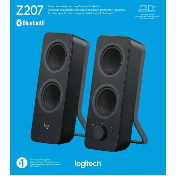 Logitech Z207 Bocinas bluetooth 2.0 para computadora - Negro - Imagen 3