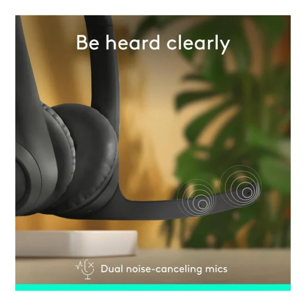 Logitech Zone 300 — Audífono inalámbrico | con micrófono | hasta 2 dispositivos - Negro - Imagen 4
