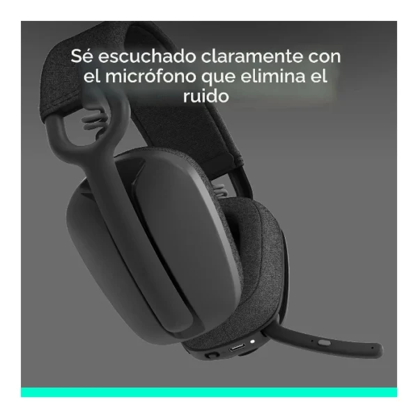 Logitech Zone Vibe 100 — Auriculares Wireless, ligeros, Bluetooth - Negro - Imagen 2