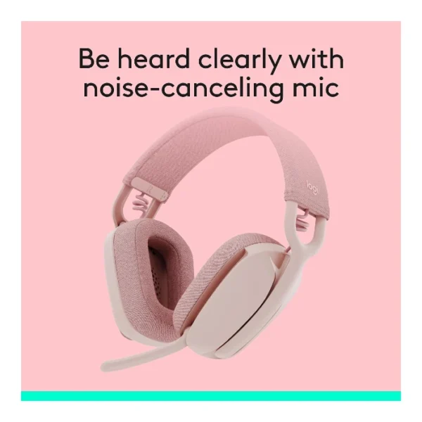 Logitech Zone Vibe 100 — Auriculares Wireless | ligeros | Bluetooth - Rosa - Imagen 2