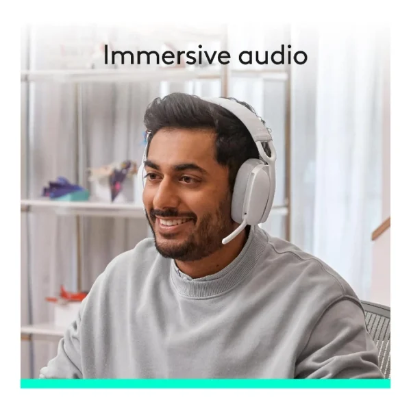 Logitech Zone Vibe 100 — Auriculares Wireless | ligeros | Bluetooth - Blanco - Imagen 3