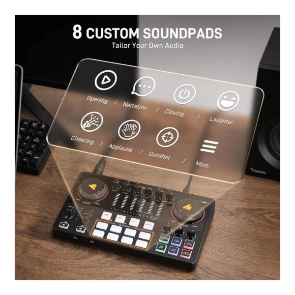 MaonoCaster E2 Gen2 — Consola de podcast e interfaz de audio "todo en uno" para streamers y creadores | No compatible con micrófonos USB - Imagen 3