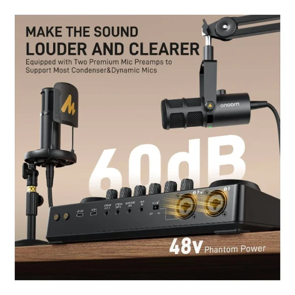 MaonoCaster E2 Gen2 — Consola de podcast e interfaz de audio "todo en uno" para streamers y creadores | No compatible con micrófonos USB - Imagen 7