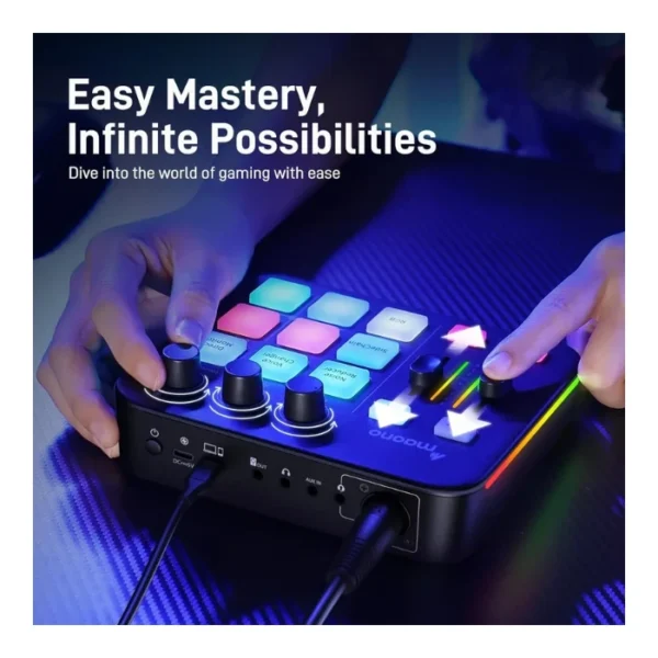 MaonoCaster G1 Neo — Interfaz de audio y mezclador todo en uno diseñada para streamers | No compatible con micrófonos USB - Imagen 6