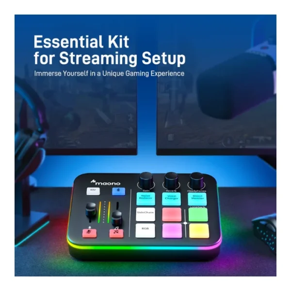 MaonoCaster G1 Neo — Interfaz de audio y mezclador todo en uno diseñada para streamers | No compatible con micrófonos USB - Imagen 3