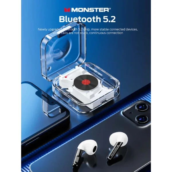 MONSTER Airmars XKT01 — Earphones, TWS HiFi Music, Bluetooth 5.2, blanco - Imagen 2