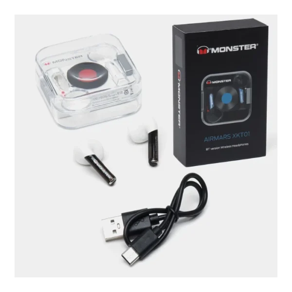 MONSTER Airmars XKT01 — Earphones, TWS HiFi Music, Bluetooth 5.2, blanco - Imagen 6