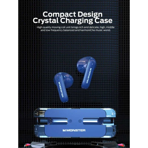 MONSTER Airmars XKT08 — Gaming Earphones, ENC, Bluetooth 5.3, rojo - Imagen 3