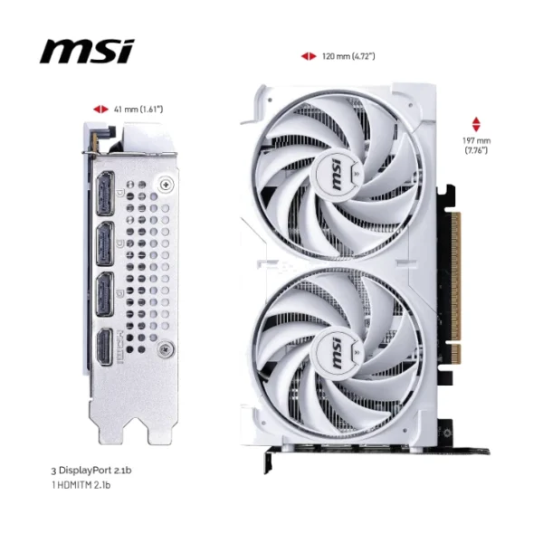 MSI GeForce RTX 5060 8G VENTUS 2X OC WHITE GDDR7 | 912-V537-018 - Imagen 4