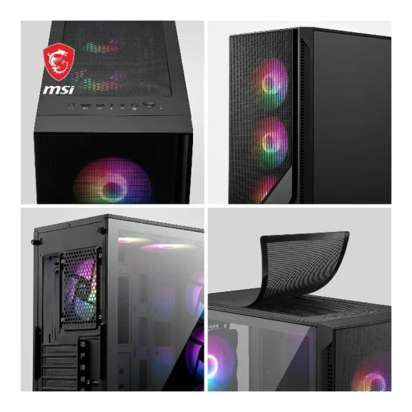 MSI MAG Forge 120A Airflow — Caja ATX, 6 Fans RGB 120mm, negro - Imagen 2