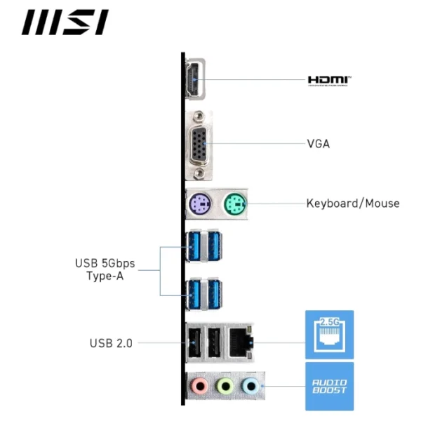 MSI PRO A620AM-B EVO — MicroATX, AM5, DDR5, 2 slots | 911-7E36-002 - Imagen 4