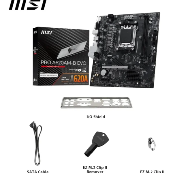MSI PRO A620AM-B EVO — MicroATX, AM5, DDR5, 2 slots | 911-7E36-002 - Imagen 5