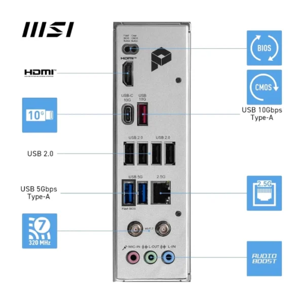 MSI PRO B840-P WiFi — ATX, AM5, DDR5, 4 slots | 911-7E57-001 - Imagen 4