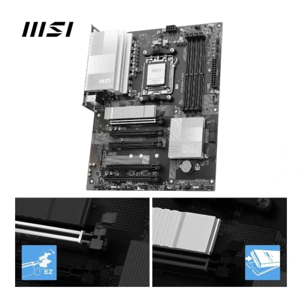 MSI PRO B840-P WiFi — ATX, AM5, DDR5, 4 slots | 911-7E57-001 - Imagen 3