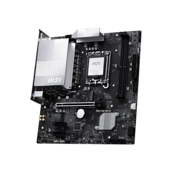 MSI PRO H810M-B — MicroATX, LGA 1851, DDR5, 2 slots | 911-7E64-001 - Imagen 3