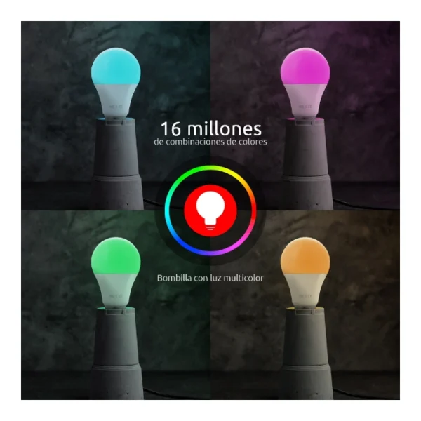 Nexxt Solutions NHB-C110M — Bombilla LED inteligente Wi-Fi 110V - A19 - Imagen 4