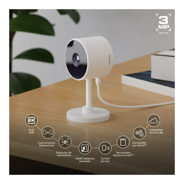 Nexxt Solutions NHC-IF10 Cámara inteligente Wi-Fi 2K QHD, 3MP - Imagen 2