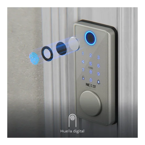 Nexxt Solutions NHS-D150 ST — Cerradura inteligente Wi-Fi, Gris - Imagen 4