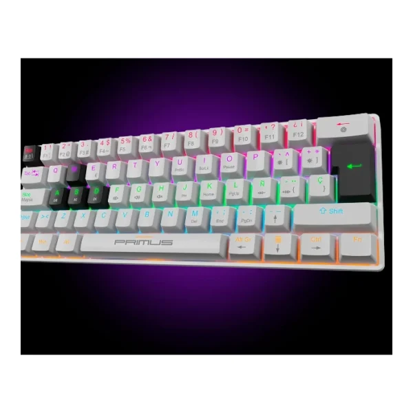 Primus Gaming Ballista61T White — Teclado mecánico, alámbrico, blanco - Imagen 4